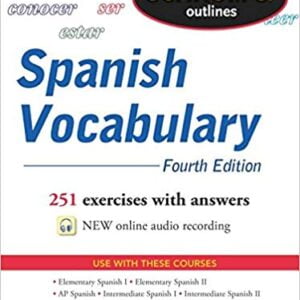 کتاب Schaum’s Outlines Spanish Vocabulary 4th