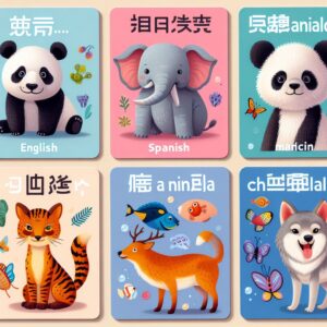 فلش کارت سه زبانه حيوانات 2 فلش کارت سه زبانه حيوانات