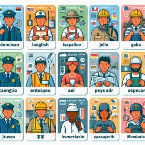 فلش کارت سه زبانه مشاغل