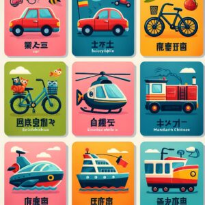 فلش کارت سه زبانه وسايل نقليه