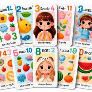 فلش کارت سه زبانه آموزش اعداد